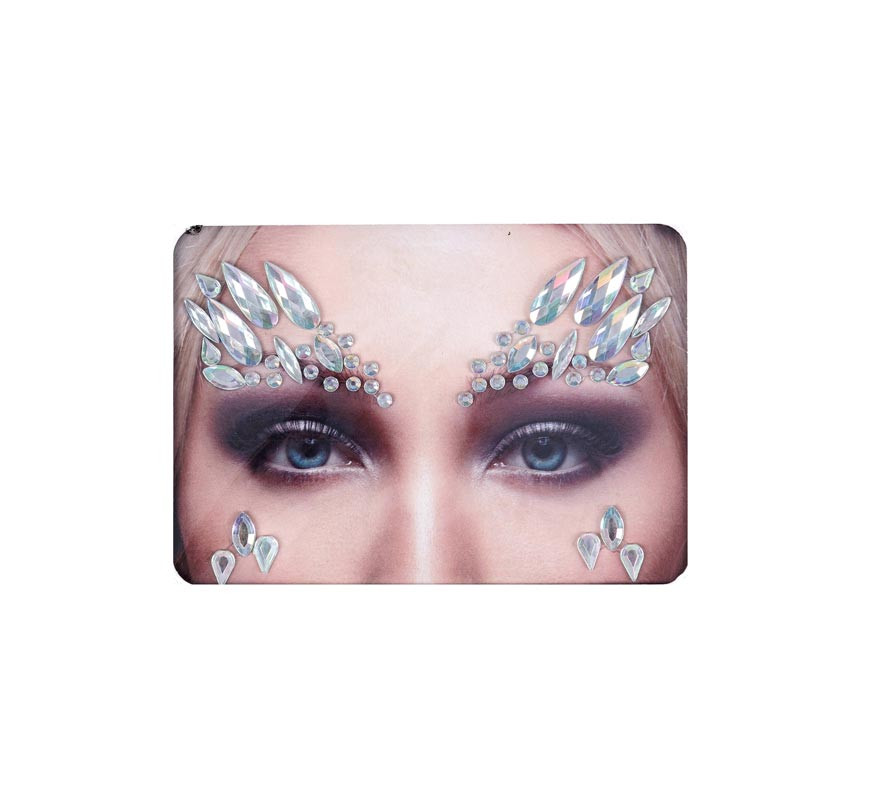 Joias faciais gotas prateadas brilhantes Joias faciais gotas prateadas brilhantes