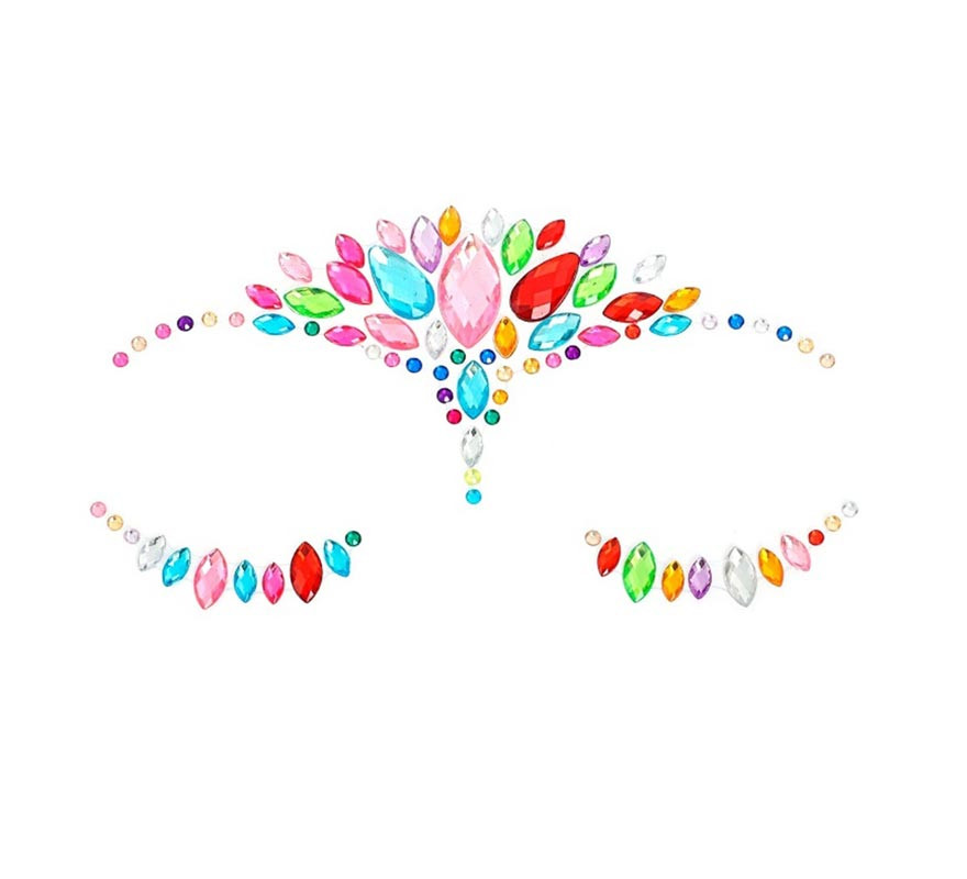 Joias faciais gotas e pontos multicoloridos Joias faciais gotas e pontos multicoloridos
