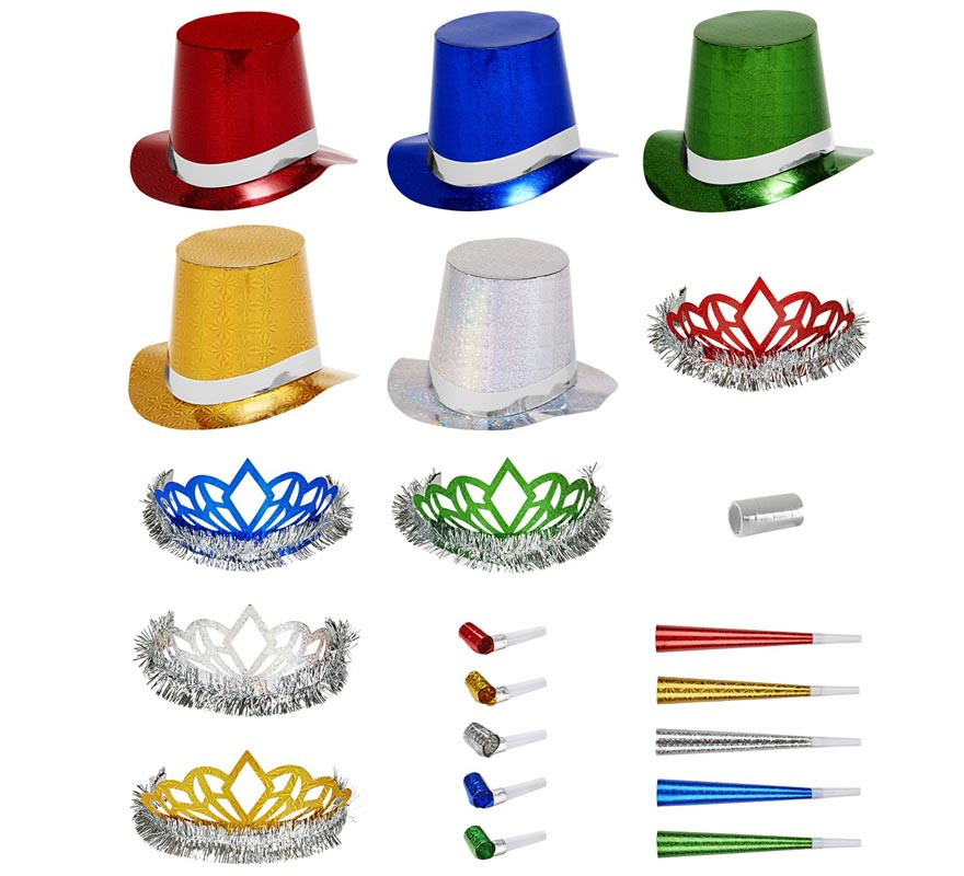 Kit de 5 lembrancinhas holográficas multicoloridas de Las Vegas