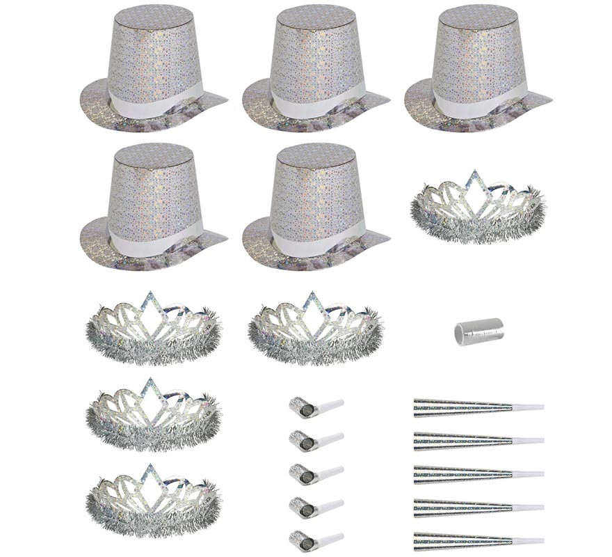 Kit 5 lembrancinhas holográficas prateadas em Las Vegas Kit 5 lembrancinhas holográficas prateadas em Las Vegas