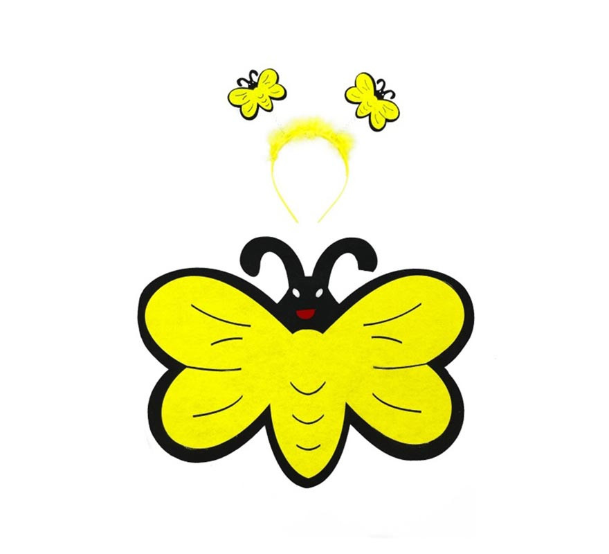 Kit Abelha de Feltro: Asas e Tiara Kit Abelha de Feltro: Asas e Tiara