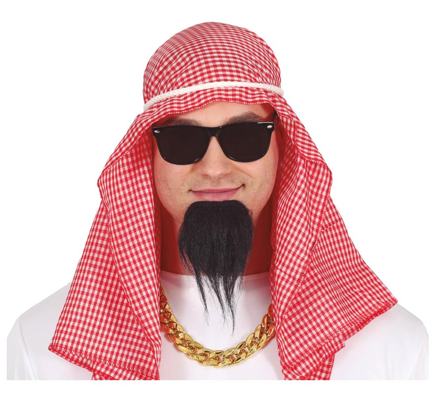 Kit Árabe Adulto: Lenço, Barba e Óculos