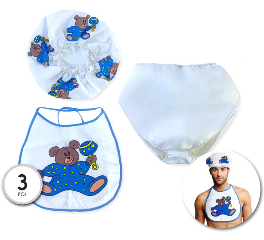 Baby Kit for adults: Hat, Bib and Diaper
