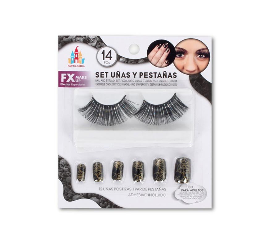 Dark Witch Kit: 2 Lashes and 12 Fx Nails