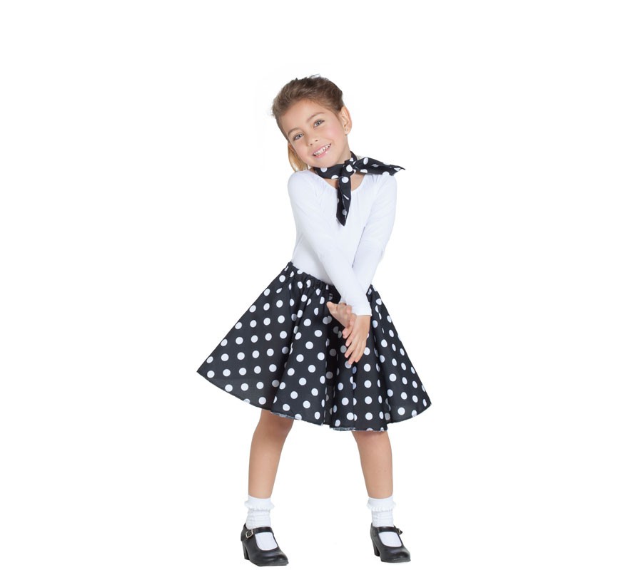 Black Pin Up Girl Kit for girls: Skirt and Scarf