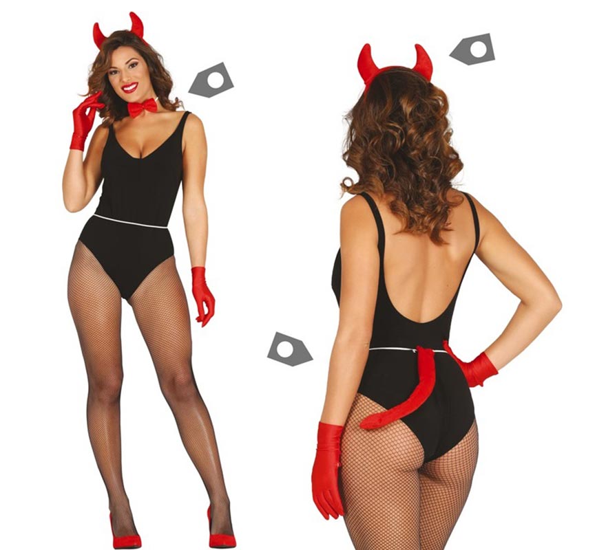 Devil Kit: Horns Headband, Bow Tie and Tail Devil Kit: Horns Headband, Bow Tie and Tail