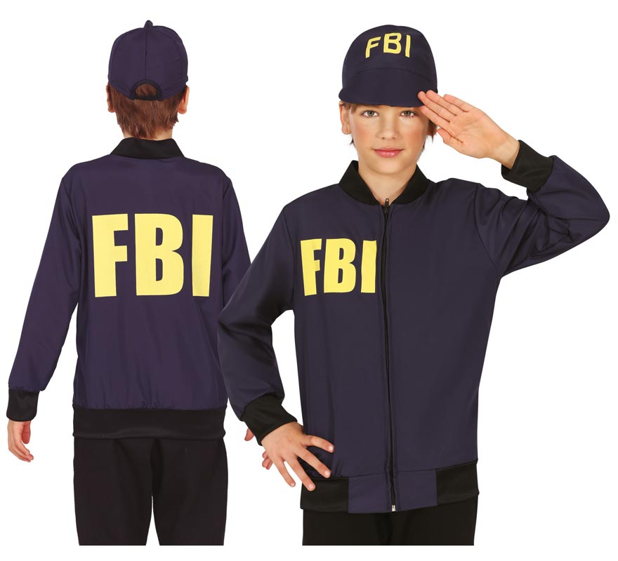 Kit infantil do FBI: chapéu e jaqueta