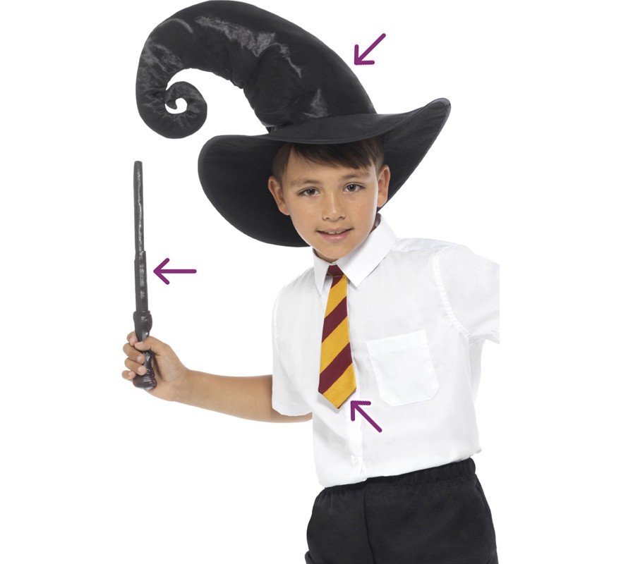 Magician Kit: Tie, Hat and Wand for children Magician Kit: Tie, Hat and Wand for children
