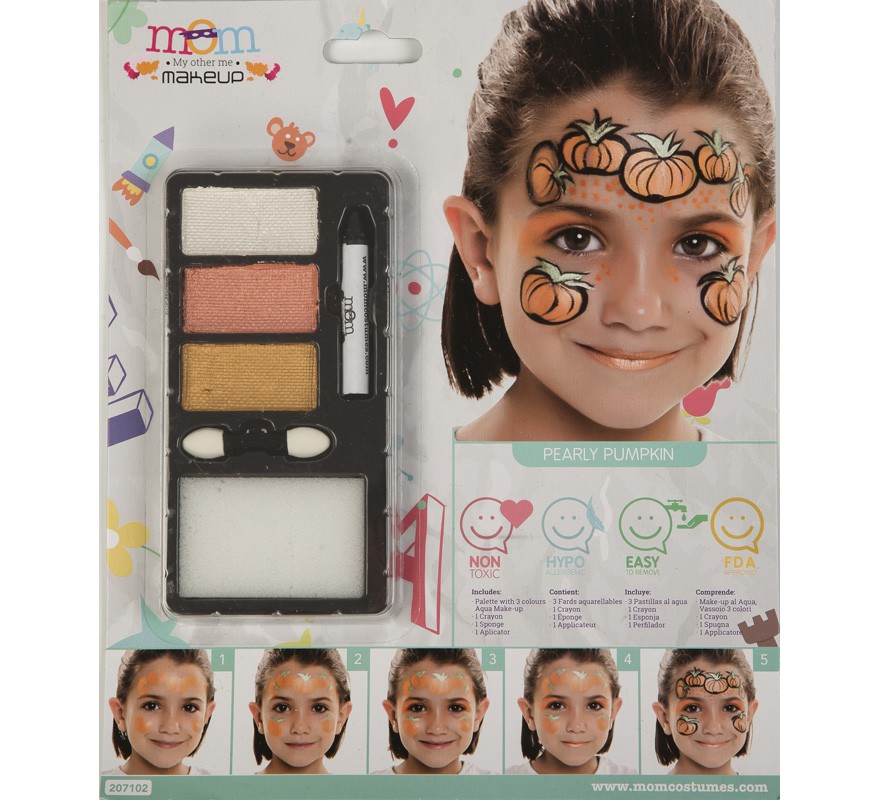 Kit de maquiagem brilhante de abóbora