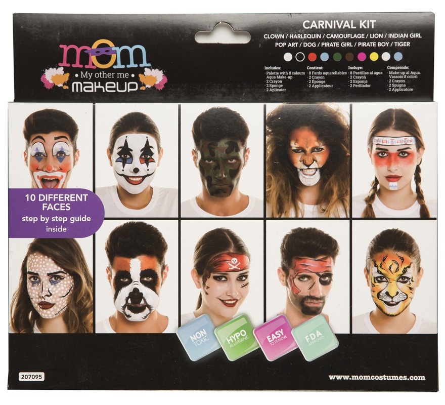 Deluxe Carnival Makeup Kit for adults