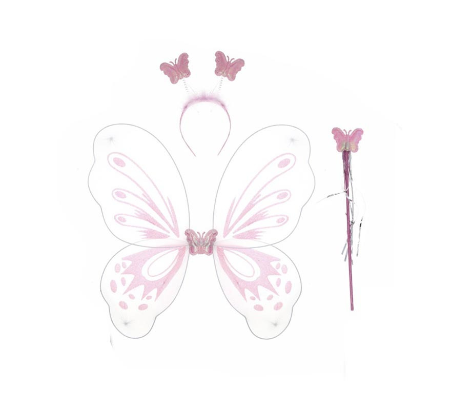Kit Borboleta Roxa: Tiara, Asas e Varinha