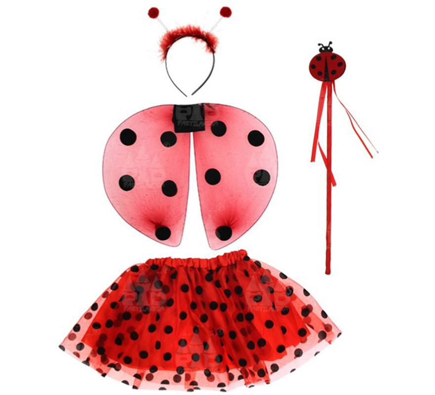 Ladybug Kit for girl: Headband, Wings, Wand and Tutu Ladybug Kit for girl: Headband, Wings, Wand and Tutu