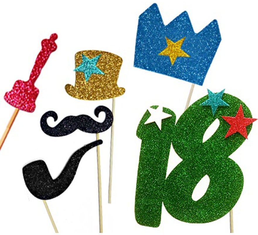 Happy 18th Man Photocall Kit with 6 Pieces Happy 18th Man Photocall Kit with 6 Pieces