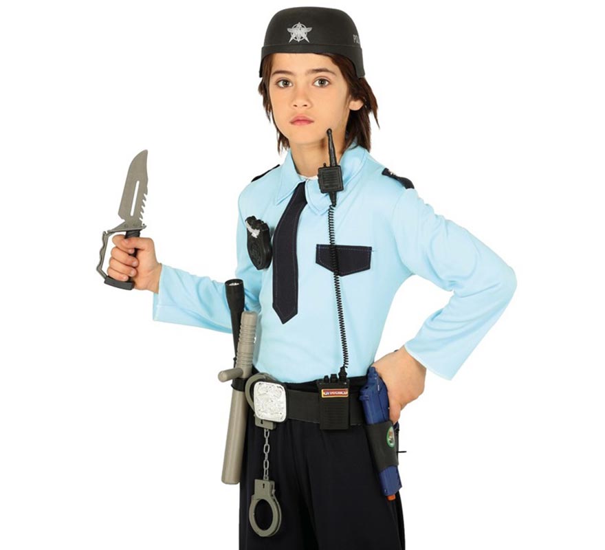 Kit de polícia com capacete