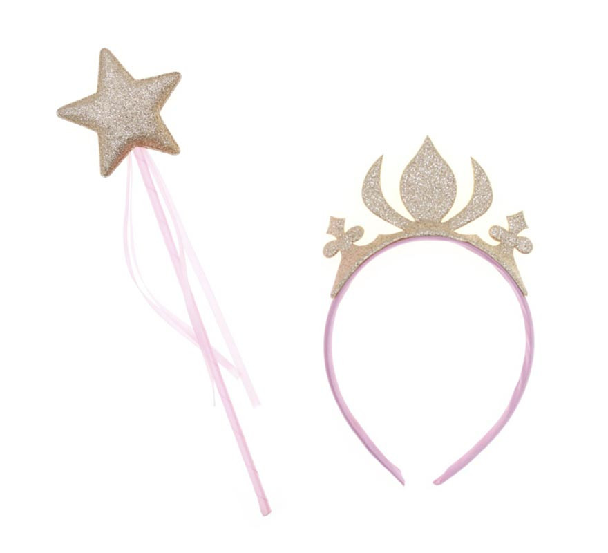 Golden Princess Kit: Crown and Wand