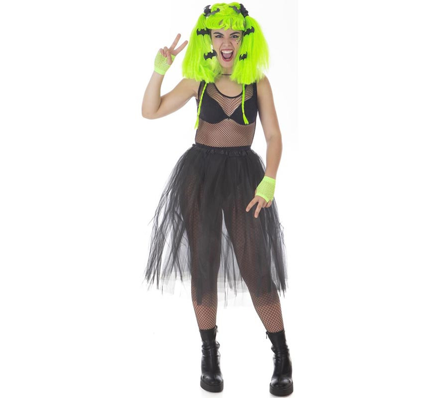 Kit Molona Verde Vampira Adulto: Tutu e Peruca