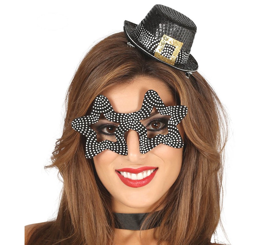 Kit Reveillon: Chapéu e Óculos Prateados