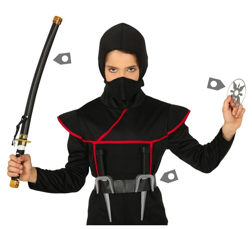 Kit Ninja: Sabre, 2 Facas e Estrela Kit Ninja: Sabre, 2 Facas e Estrela