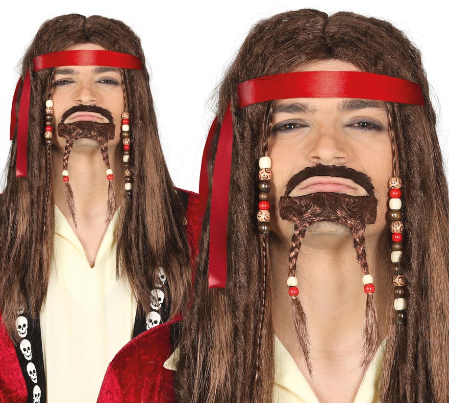 Pirate Kit: Wig with Dreadlocks and Goatee