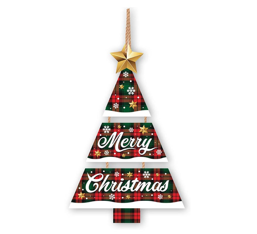 Merry Christmas Tree Sign 32x21 cm Merry Christmas Tree Sign 32x21 cm