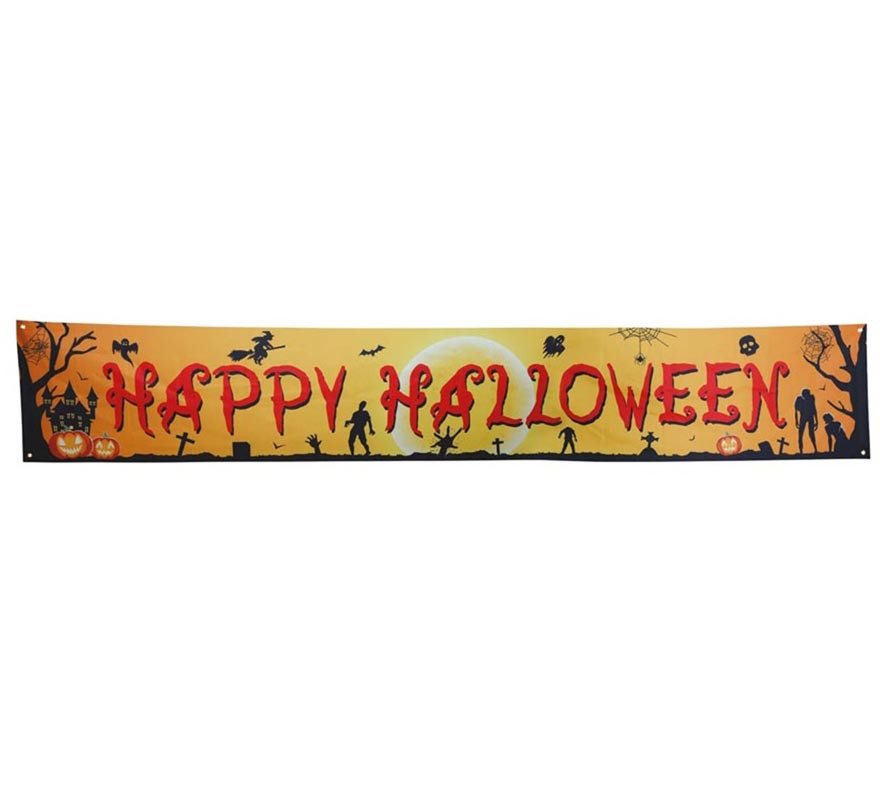 '''Sinal de ''Feliz Halloween'''' tecido 290x50 cm'