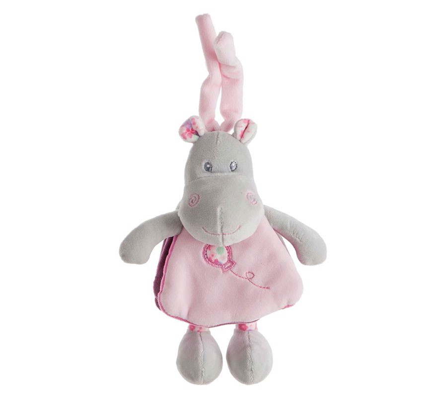Livreto de hipopótamo rosa de 22 cm