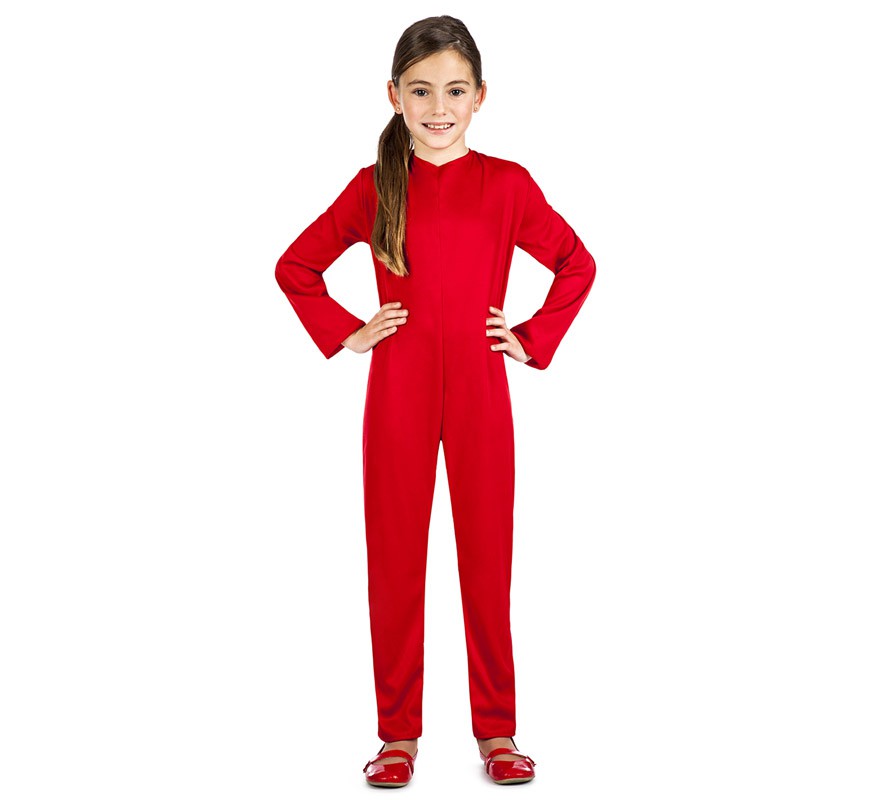 Red knit jersey or jumpsuit for children Red knit jersey or jumpsuit for children