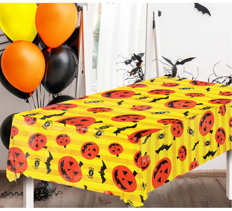 Toalha de mesa halloween com abóboras 130x175 cm