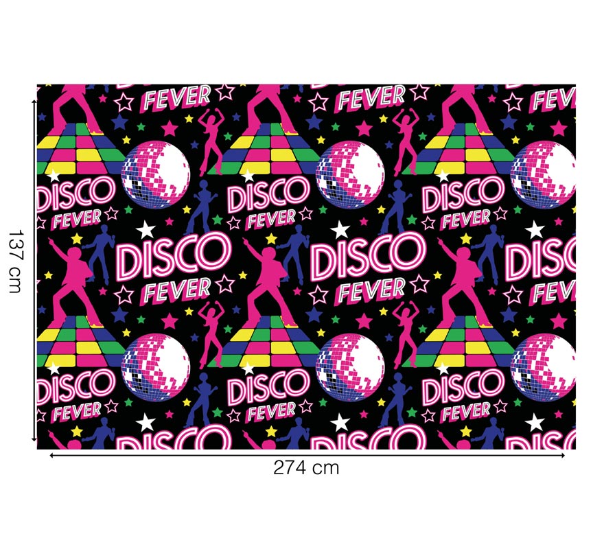Purple Disco Fever Tablecloth 137x274 cm