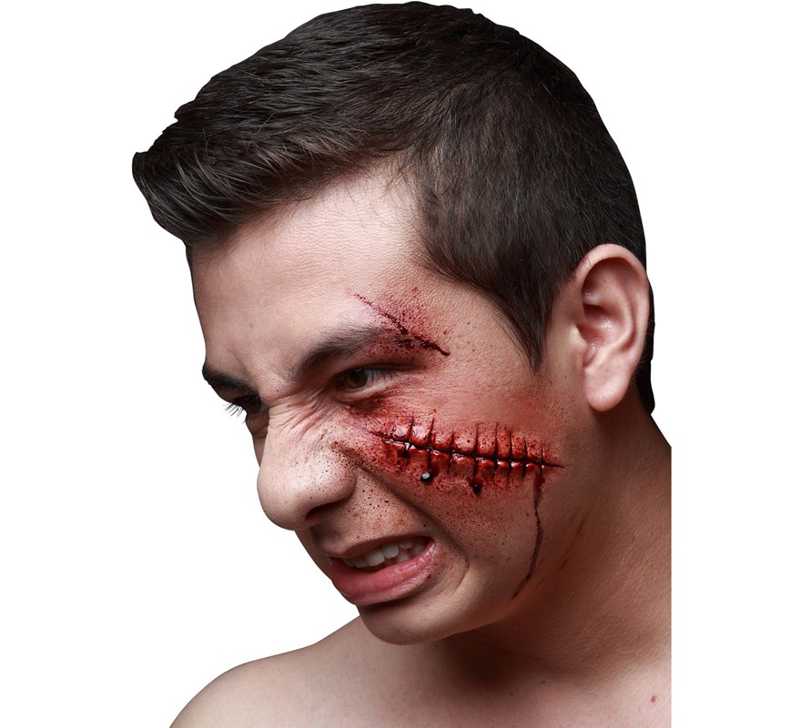 Makeup FXs Scar on Latex Face