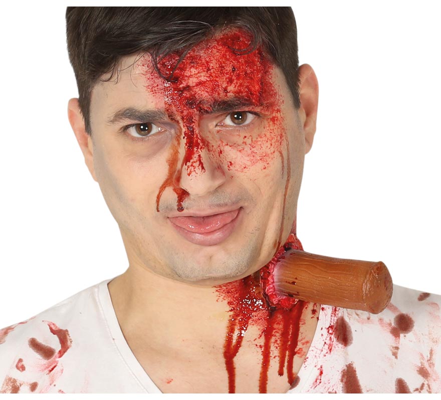 Maquiagem FX Scar com estaca pregada