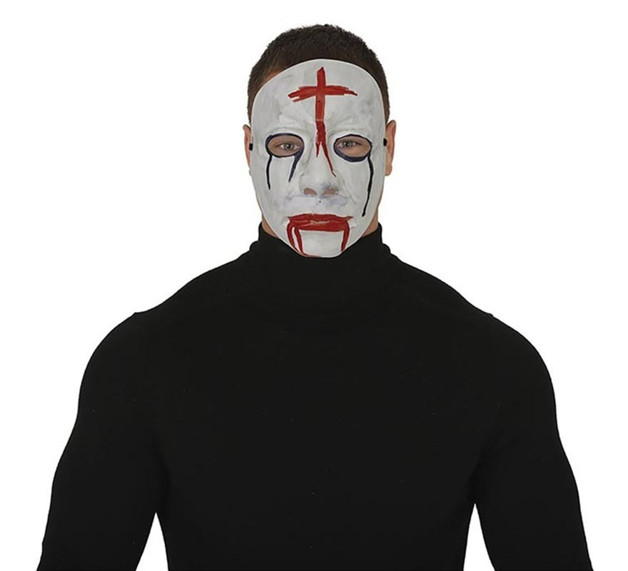 PVC Bloody Cross Assassin Mask