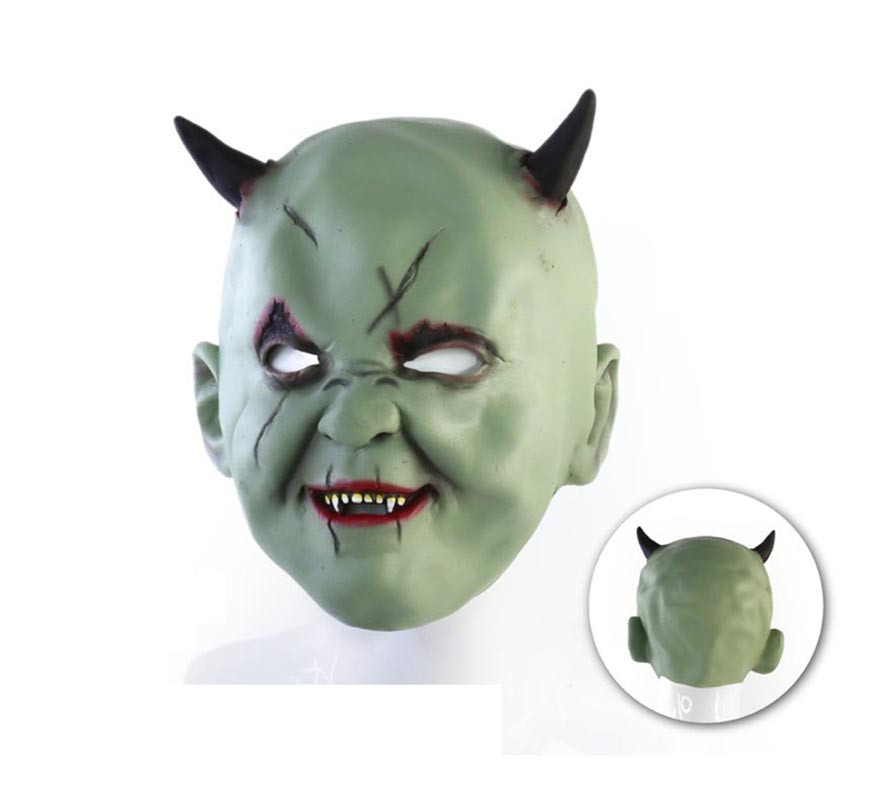 Máscara de bebê demônio de látex Máscara de bebê demônio de látex