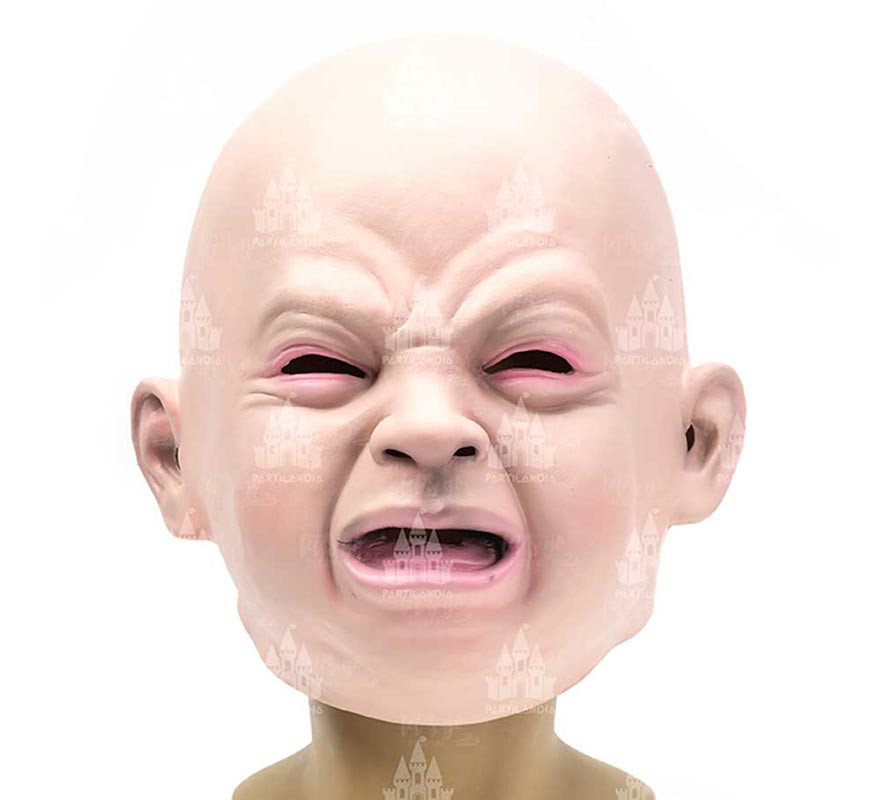 Máscara de bebê chorando de látex