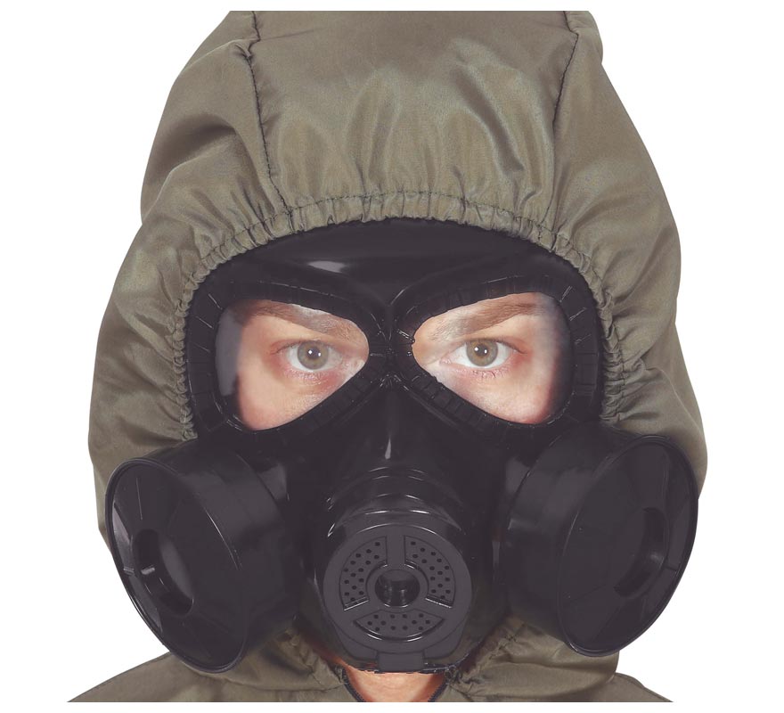 Máscara de gás de PVC preto