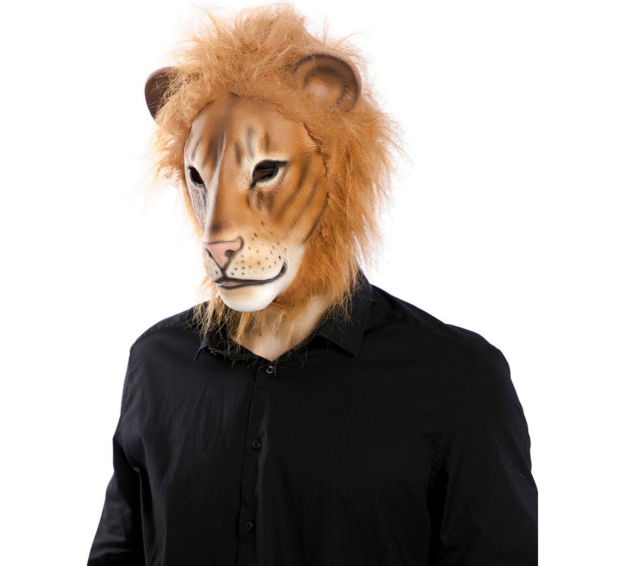 Lion mask with hair