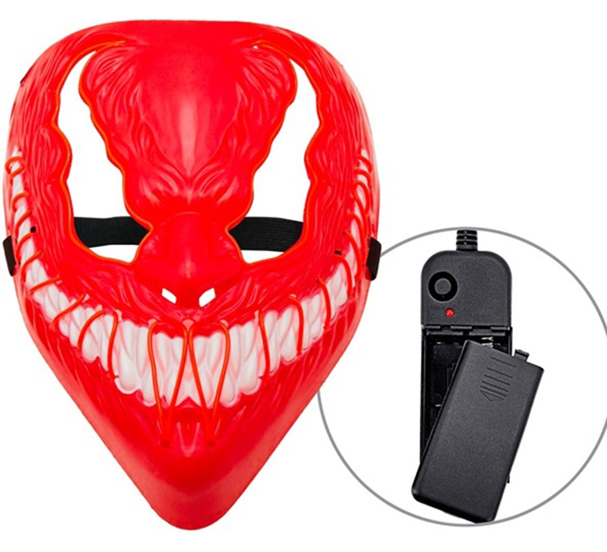 Máscara de monstro LED vermelho