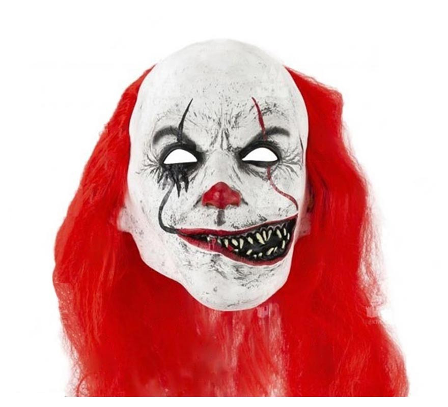 Clown mask half smile latex