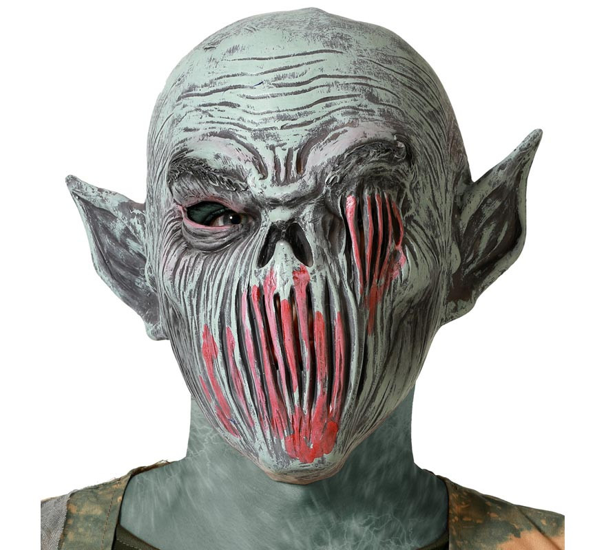 Máscara de vampiro com boca selada em látex