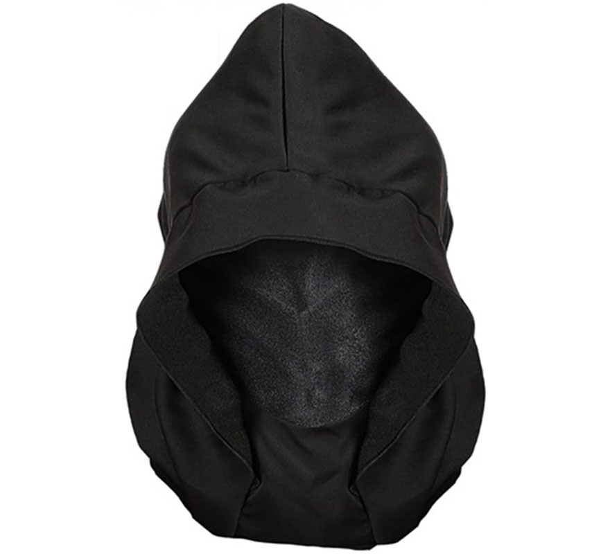 Máscara Preta com Capuz e Olhos Luminosos