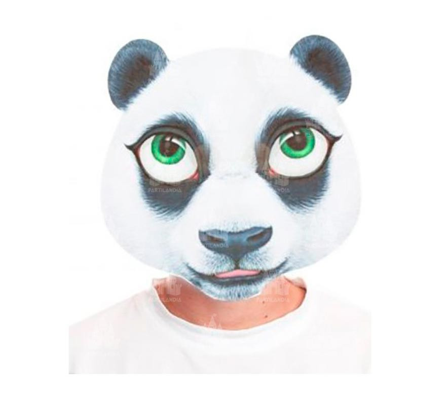 Máscara de panda com estampa de olhos grandes