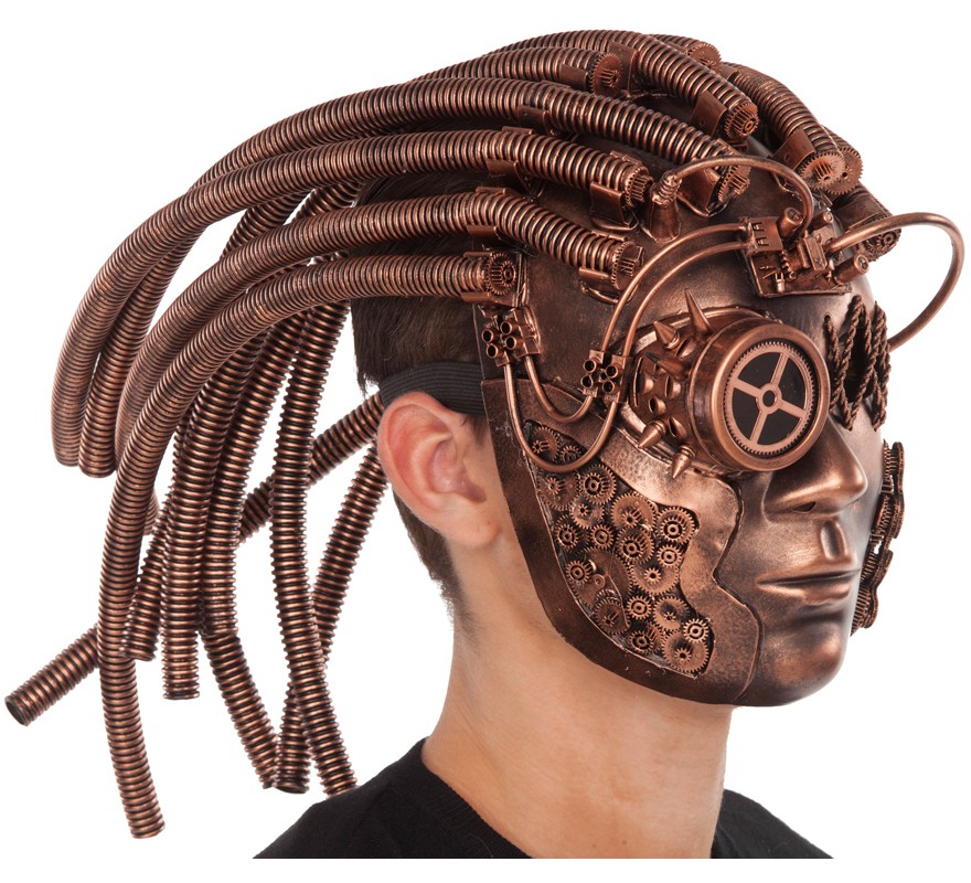 Steampunk Mask with Pipe Dreadlocks