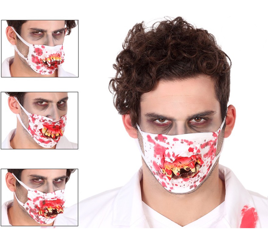 Máscara Doctor Zombie em 4 modelos variados