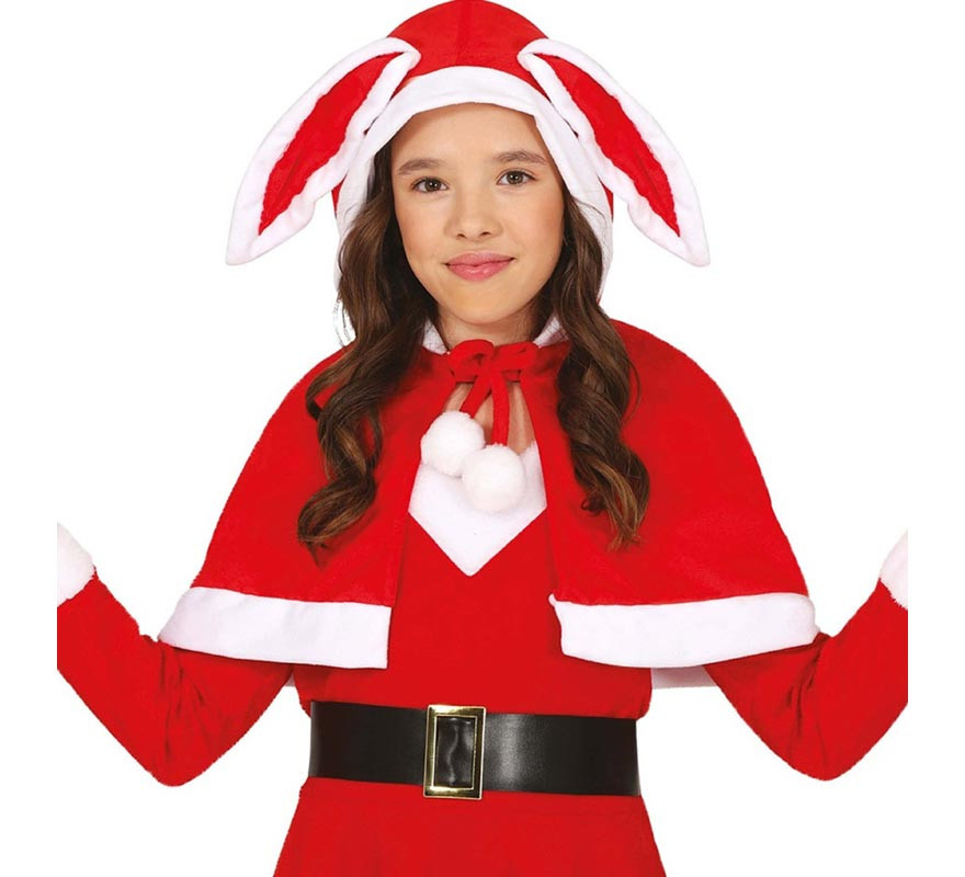 Meia Capa de Natal com Orelhas de Coelho Infantil Meia Capa de Natal com Orelhas de Coelho Infantil