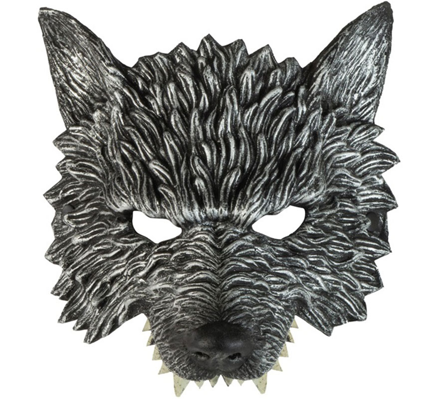 Meia Máscara de Lobo Cinzento