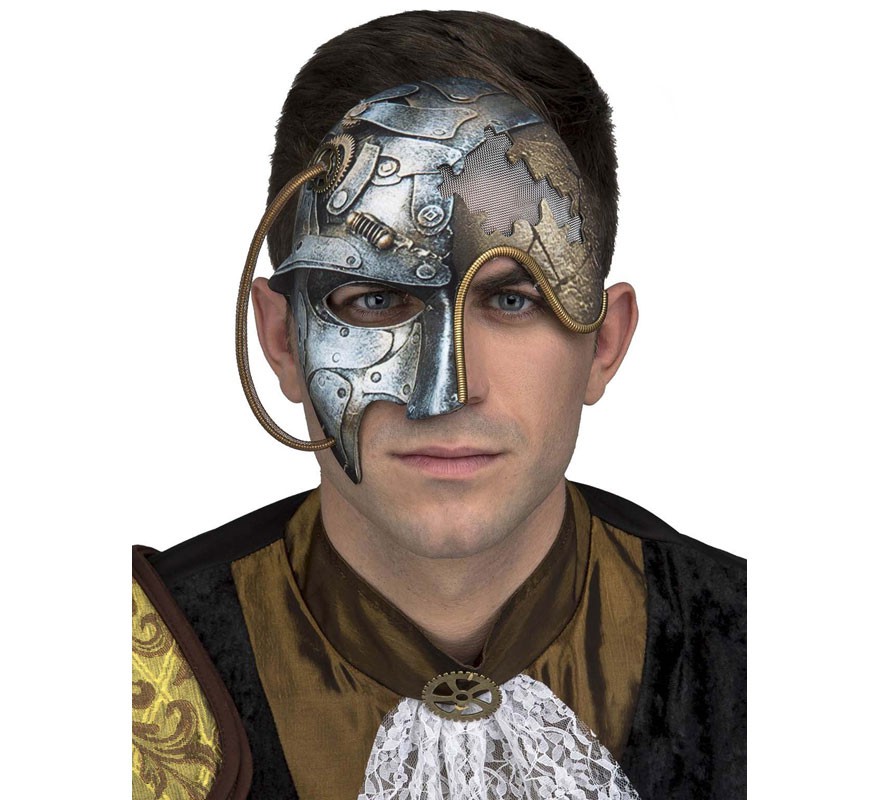 Steampunk Half Mask with Cable