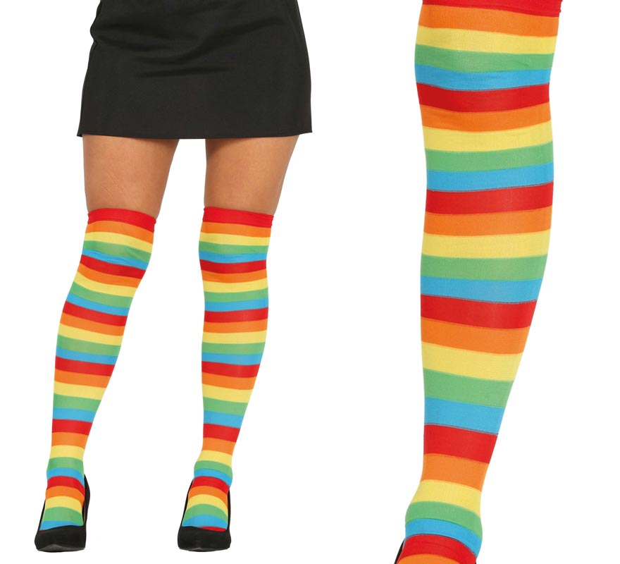 Multicolor Striped Tights