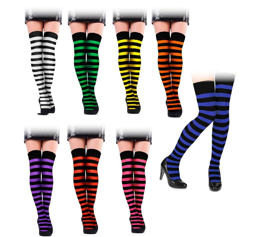 Adult Black Striped Tights in various colors Adult Black Striped Tights in various colors