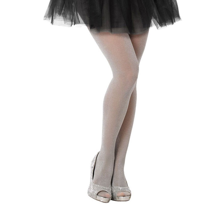 Silver tights for adults