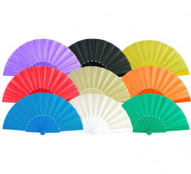 Ventilador de plástico liso em várias cores